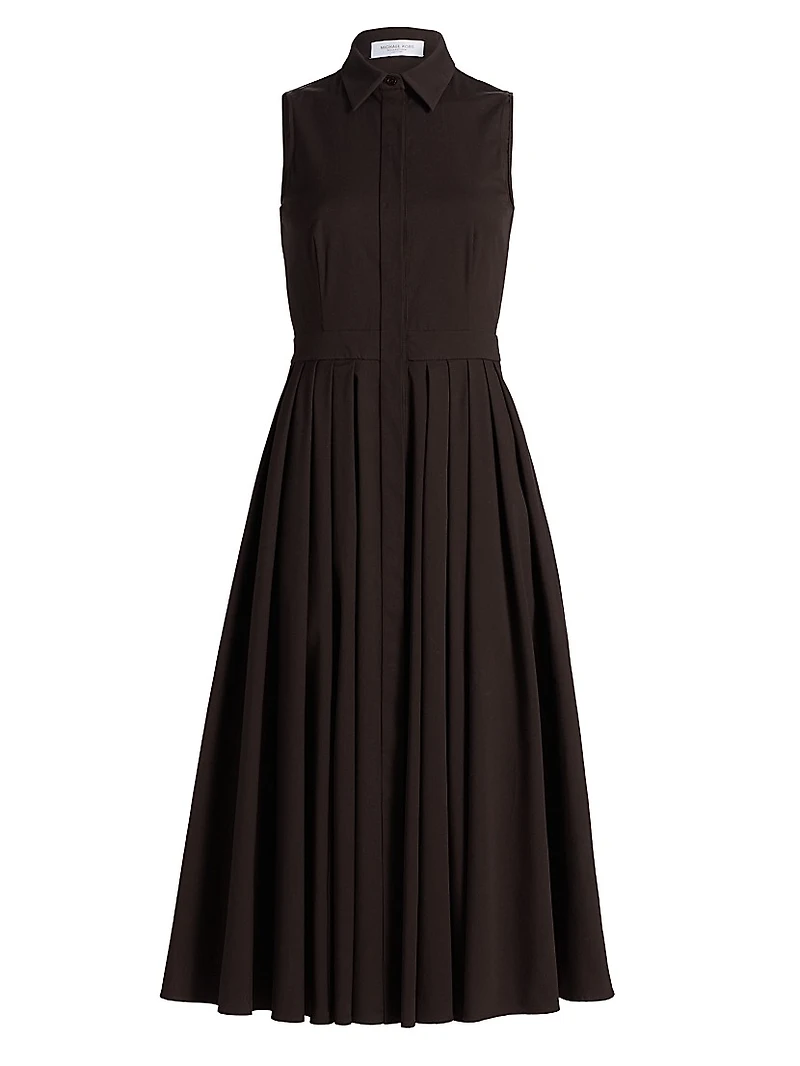 Sleeveless Poplin Shirtdress