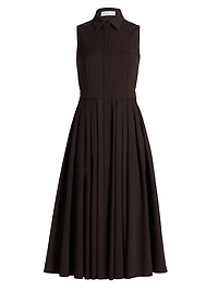 Sleeveless Poplin Shirtdress