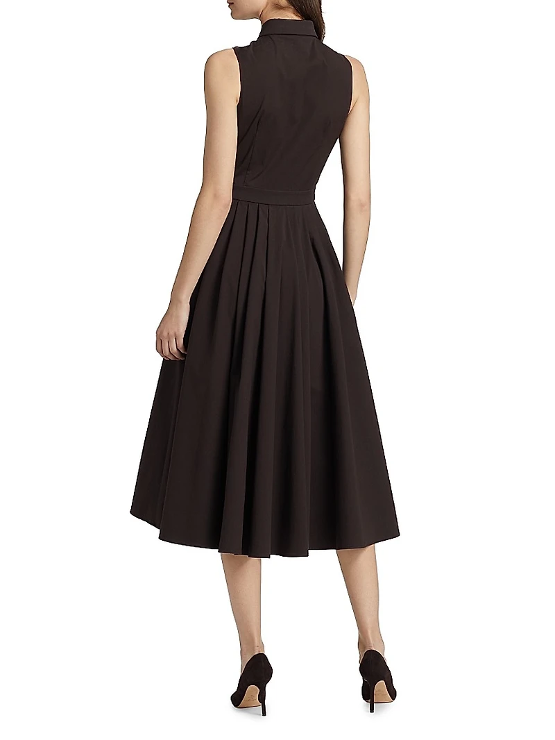 Sleeveless Poplin Shirtdress