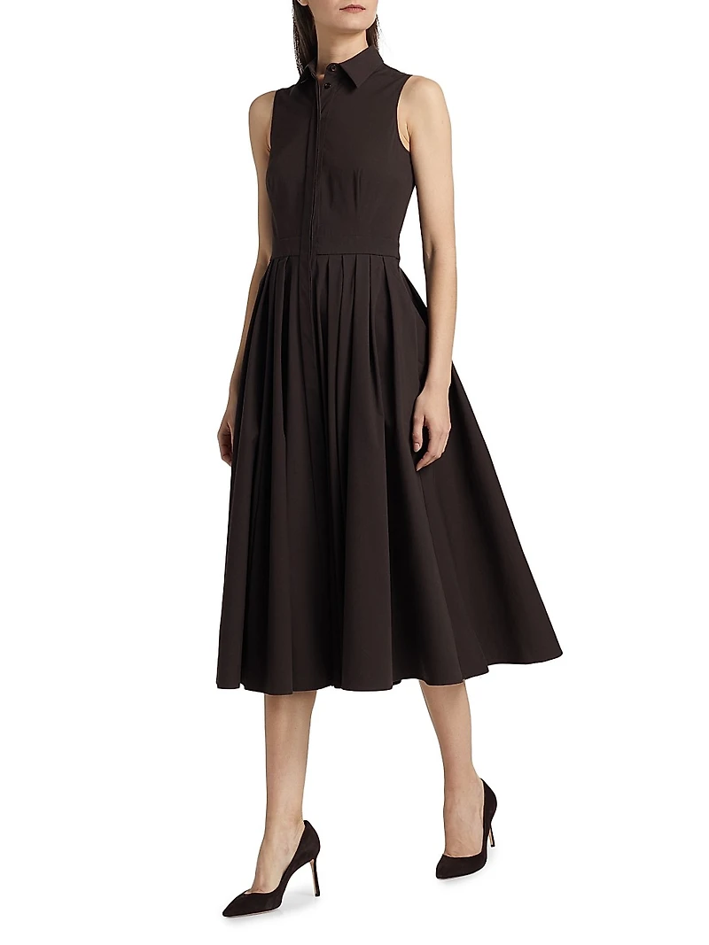 Sleeveless Poplin Shirtdress