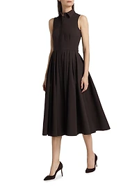 Sleeveless Poplin Shirtdress