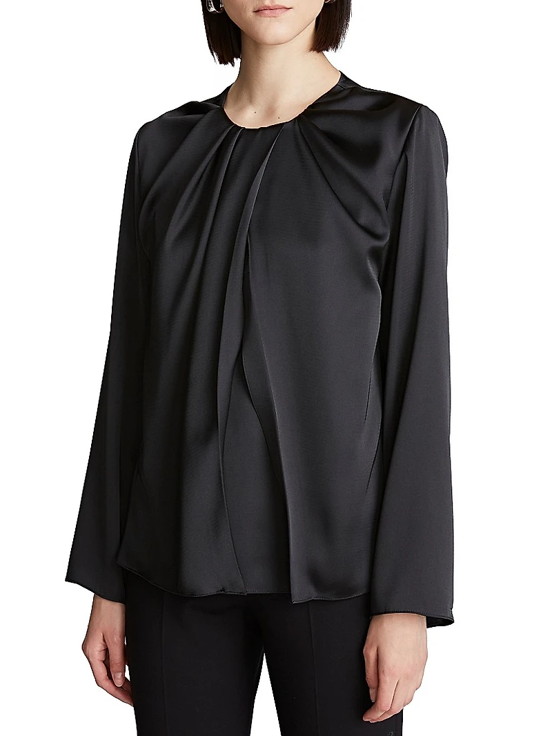 Presley Draped Satin Top