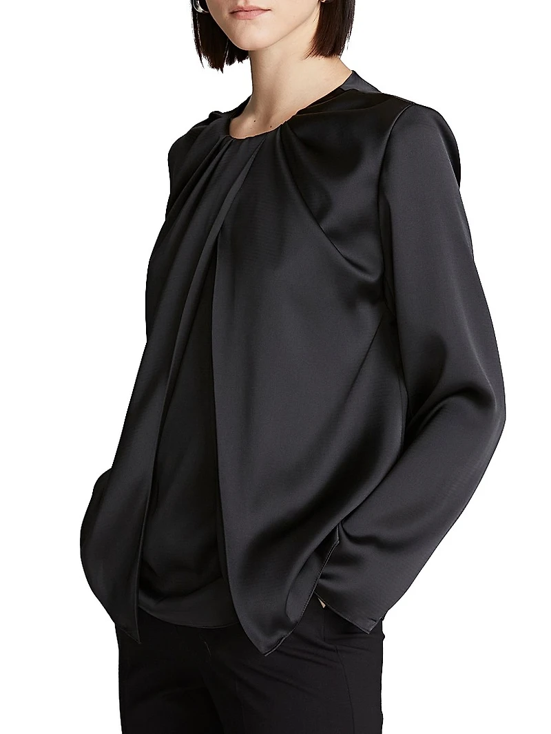 Presley Draped Satin Top