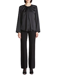 Presley Draped Satin Top