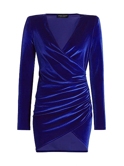 Fance Velvet Ruched Minidress