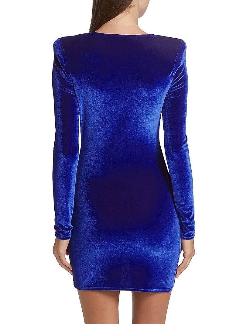 Fance Velvet Ruched Minidress