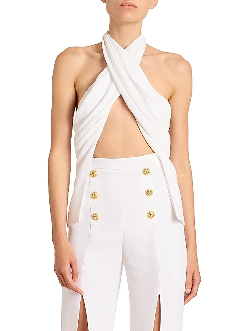 Crepe Draped Top