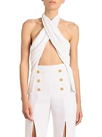Crepe Draped Top