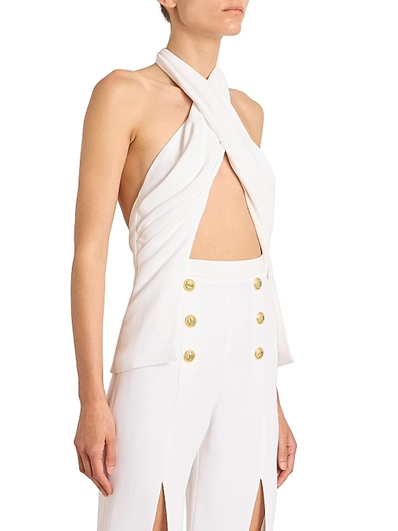 Crepe Draped Top