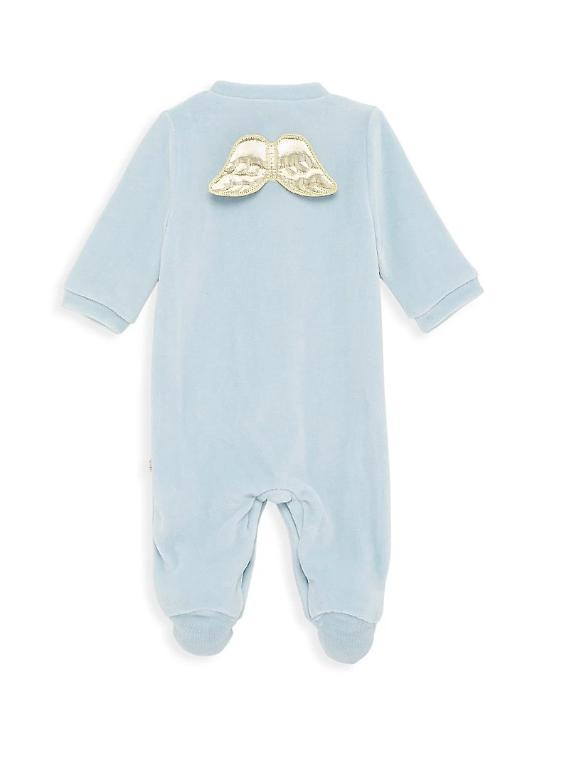 Baby's Velour Angel Wing Sleepsuit