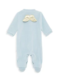 Baby's Velour Angel Wing Sleepsuit