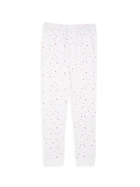Little Kid's & Kid's Star & Crown Print 2-Piece Pajama Set