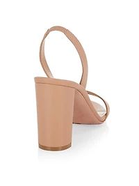 So Nude Leather Sandals