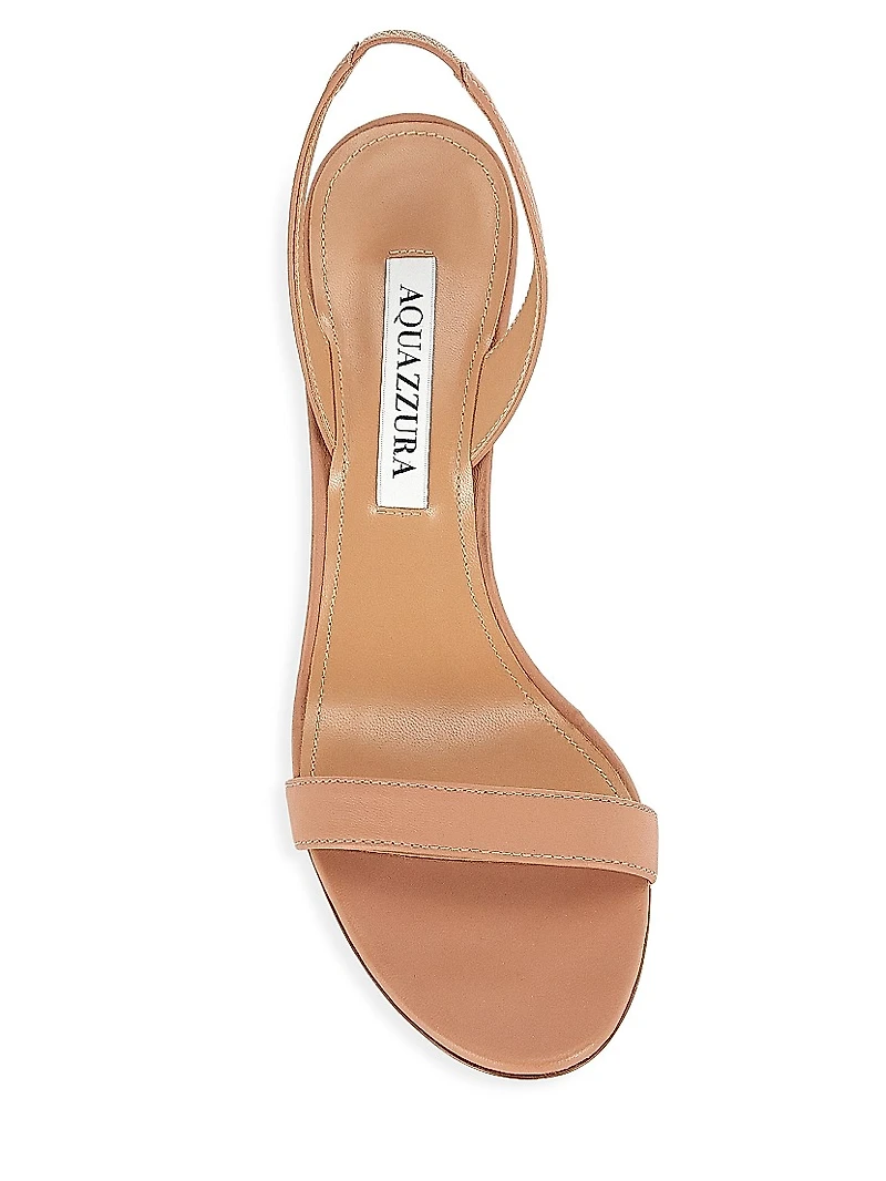 So Nude Leather Sandals