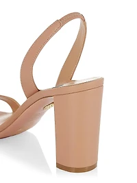 So Nude Leather Sandals