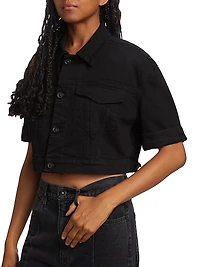 Lola Cropped Trucker Top