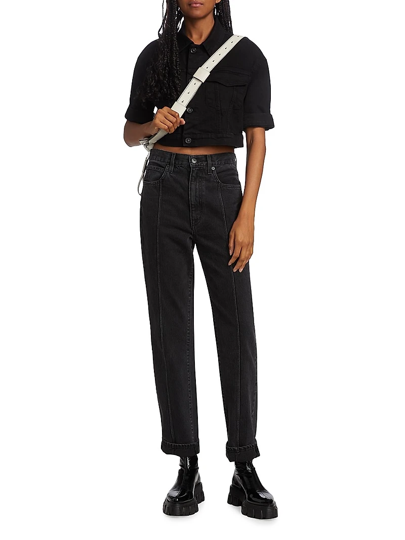 Lola Cropped Trucker Top