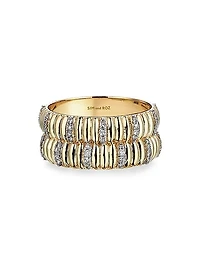 Connected Double-Movement 14K Yellow Gold & 0.52 TCW Diamond Ring