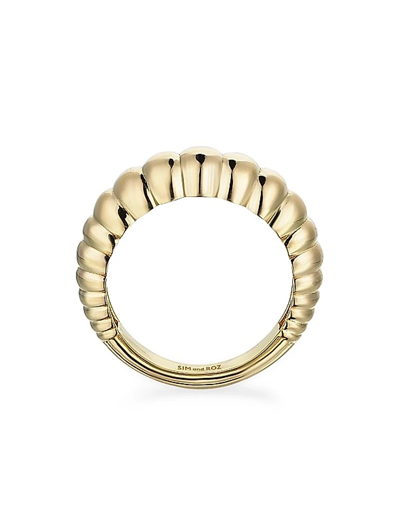 Connected Morphose 14K Yellow Gold Fluted Ring