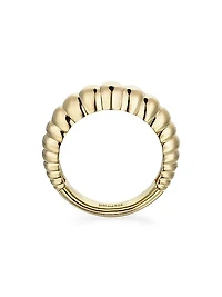 Connected Morphose 14K Yellow Gold Fluted Ring