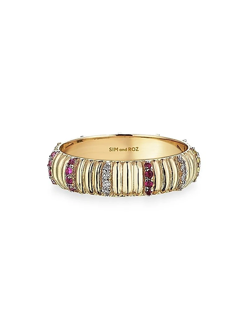 Connected Rainbow Movement 14K Yellow Gold & Multi-Stone Ring