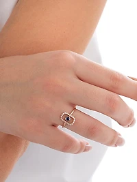 Orbits 14K Rose Gold, 0.15 TCW Diamond, & Sapphire Ring