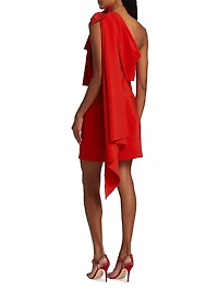 Bella One-Shoulder Bow Minidress