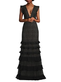 Serafina Ruffle Lace Gown