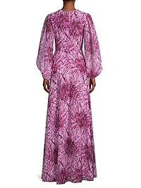 Bianca Floral Sequin Gown