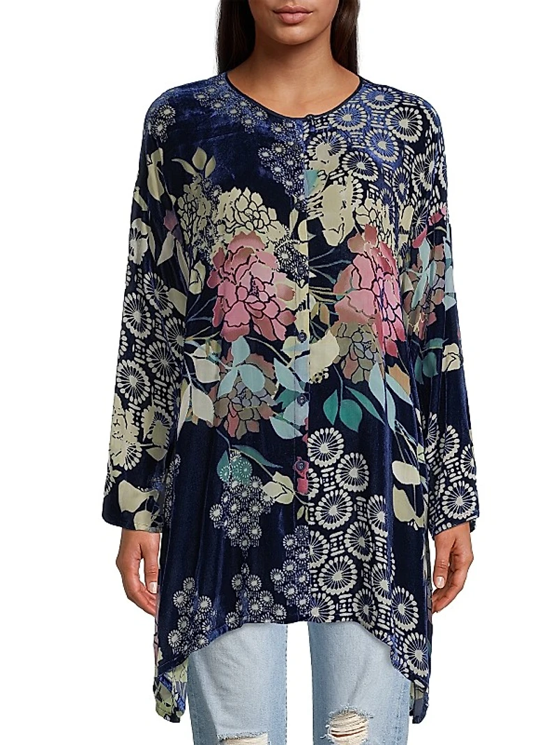 Sierra Burnout Velvet Tunic
