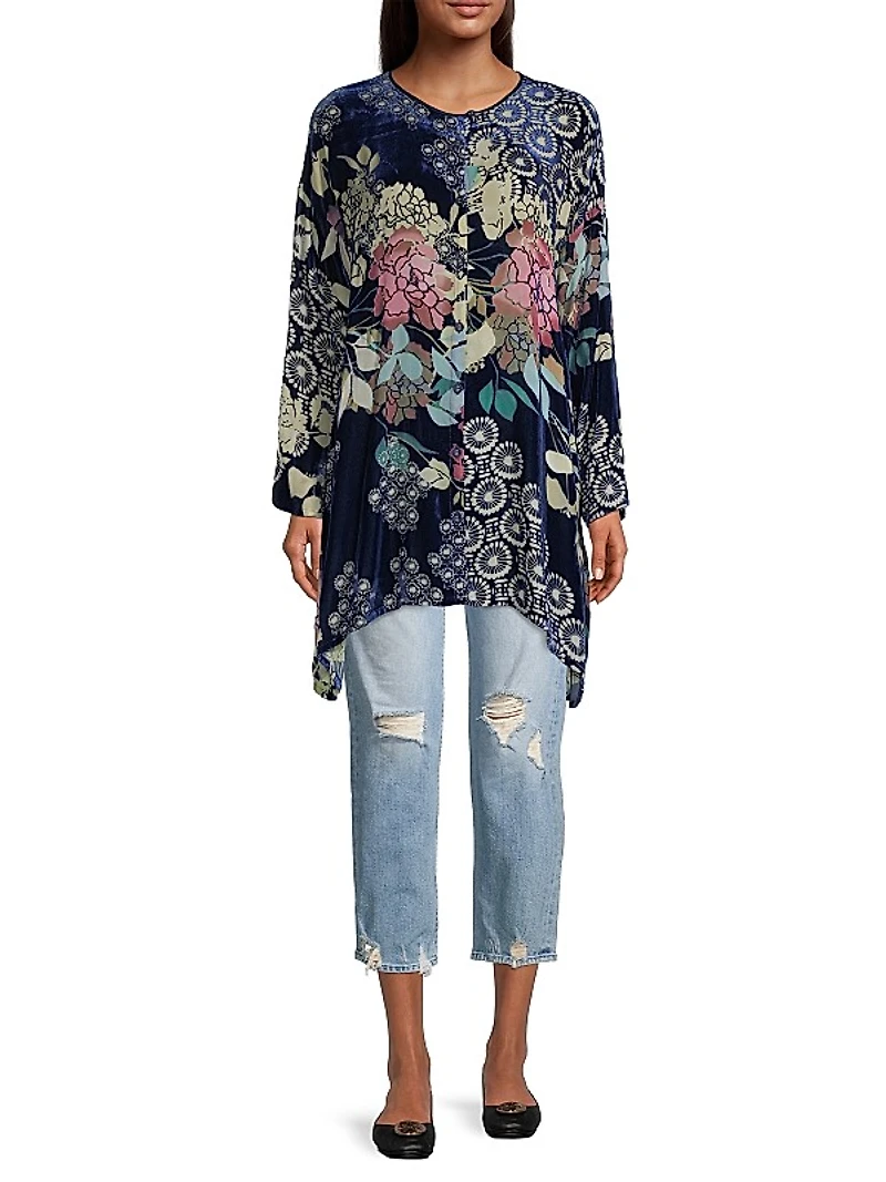 Sierra Burnout Velvet Tunic