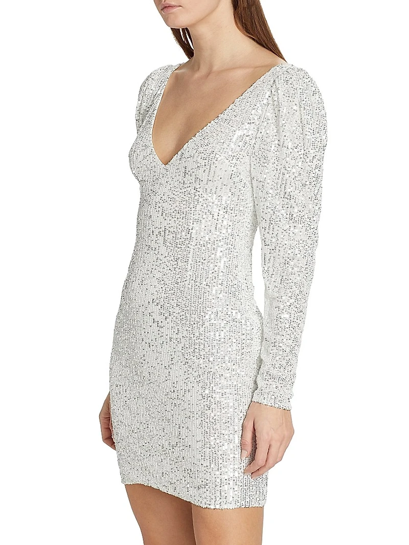 Sequin Jersey Bow Minidress