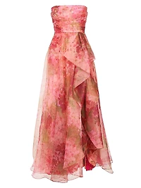 Fahreta Floral Strapless Gown