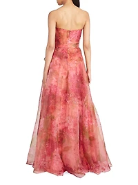 Fahreta Floral Strapless Gown