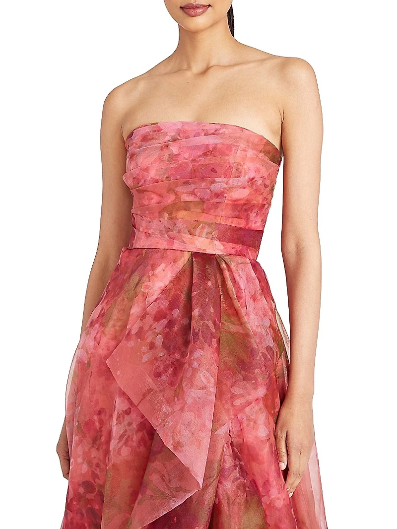 Fahreta Floral Strapless Gown