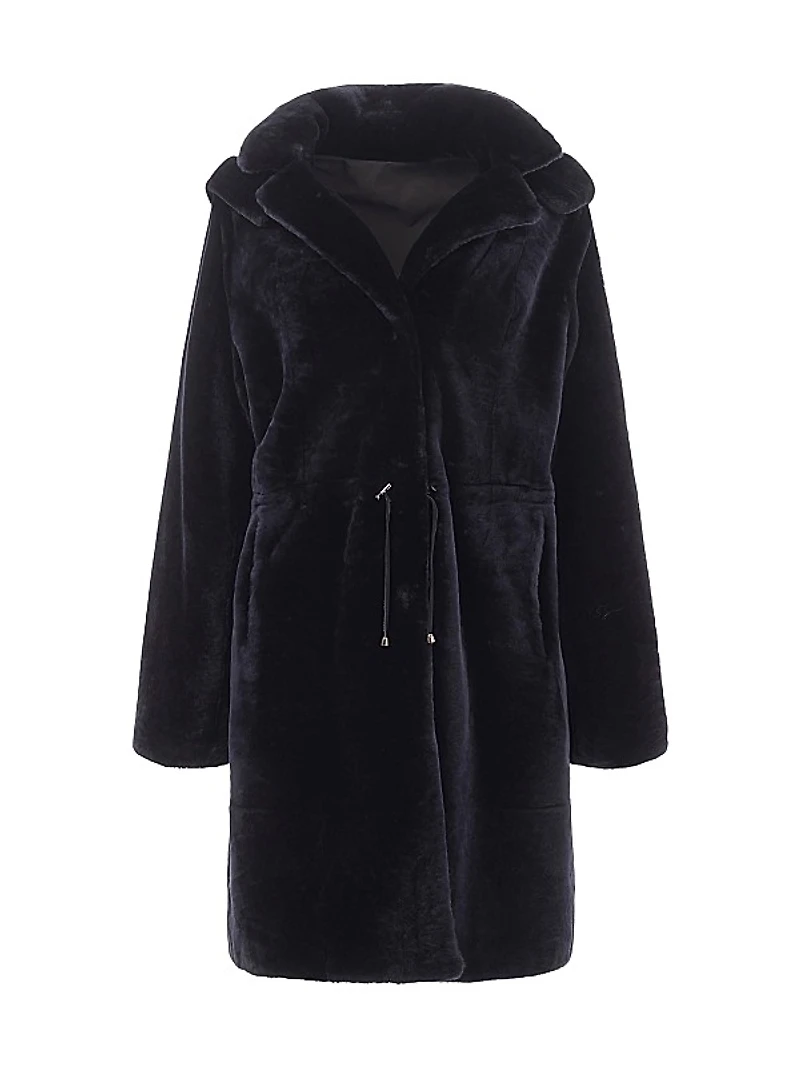 Reversible Plush Shearling Coat