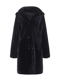 Reversible Plush Shearling Coat