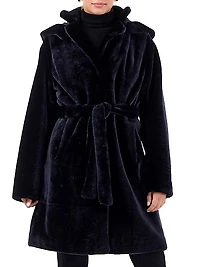 Reversible Plush Shearling Coat