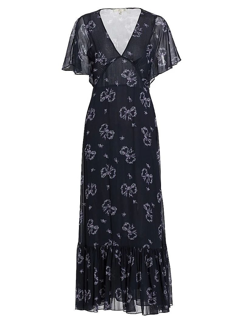 Kover V-Neck Tiered Maxi Dress