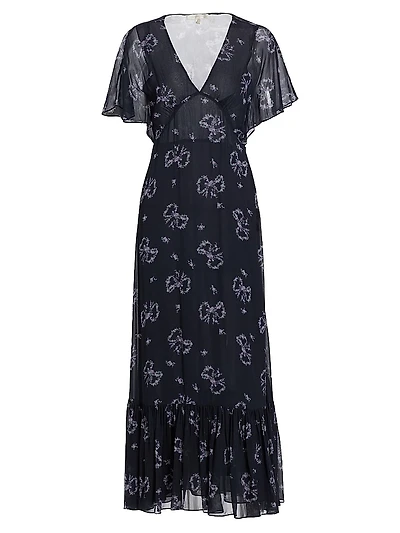 Kover V-Neck Tiered Maxi Dress