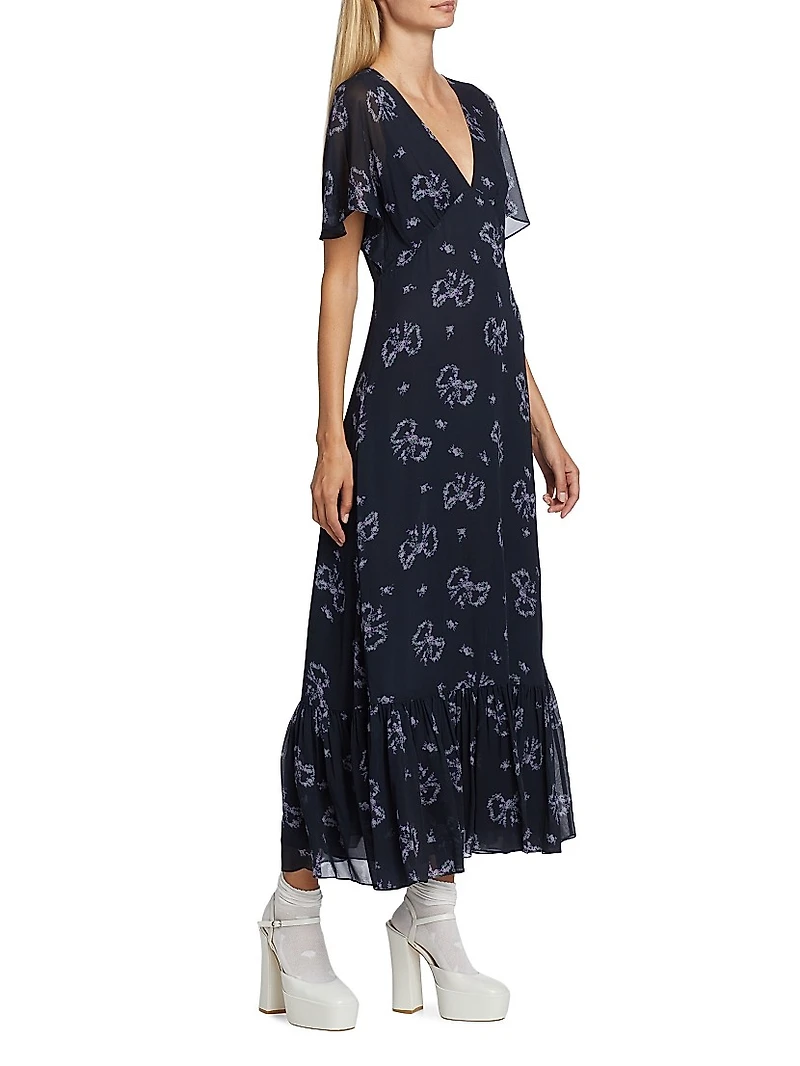 Kover V-Neck Tiered Maxi Dress