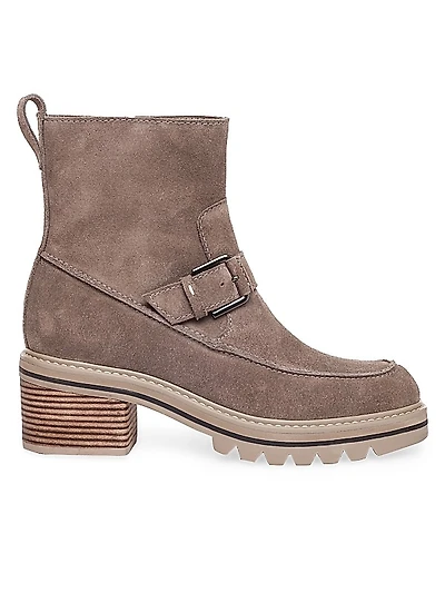 Sonja Suede Buckle Bootie