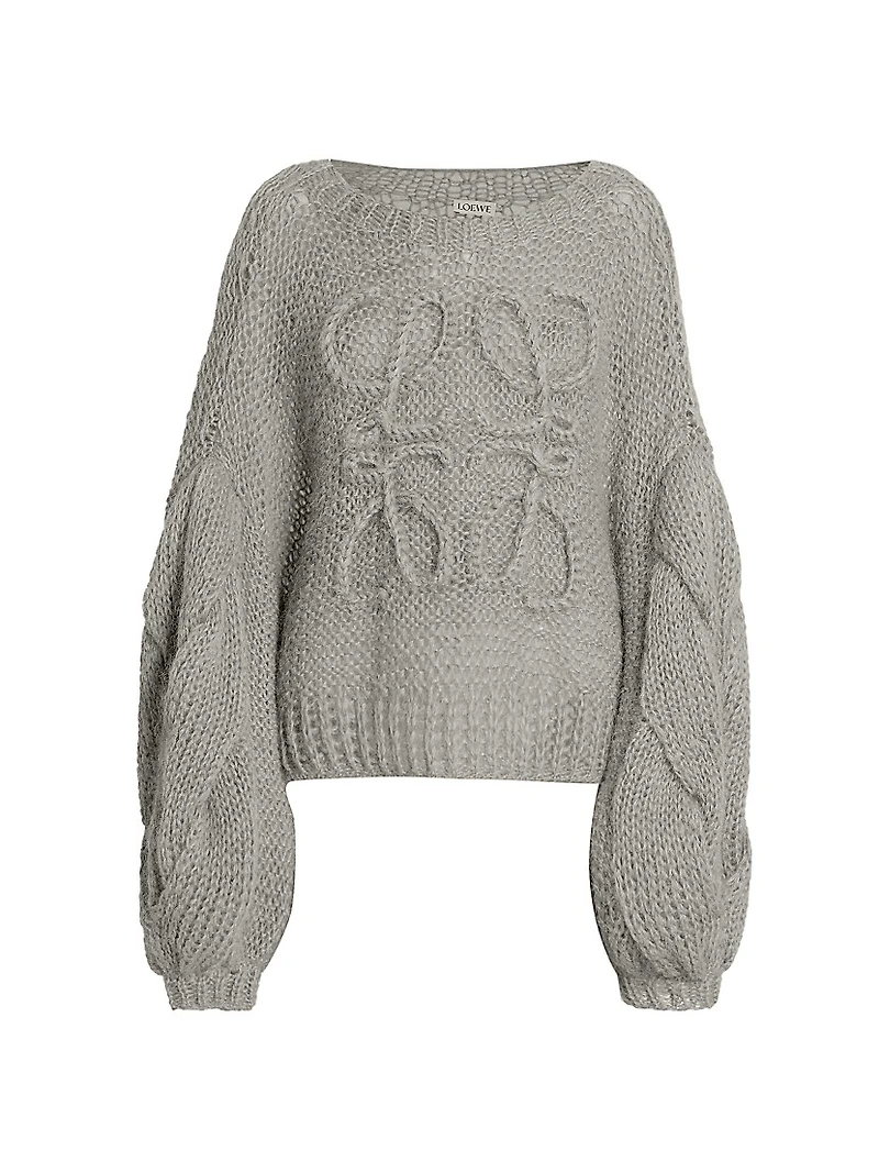 Anagram Mohair-Blend Logo Sweater
