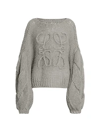 Anagram Mohair-Blend Logo Sweater