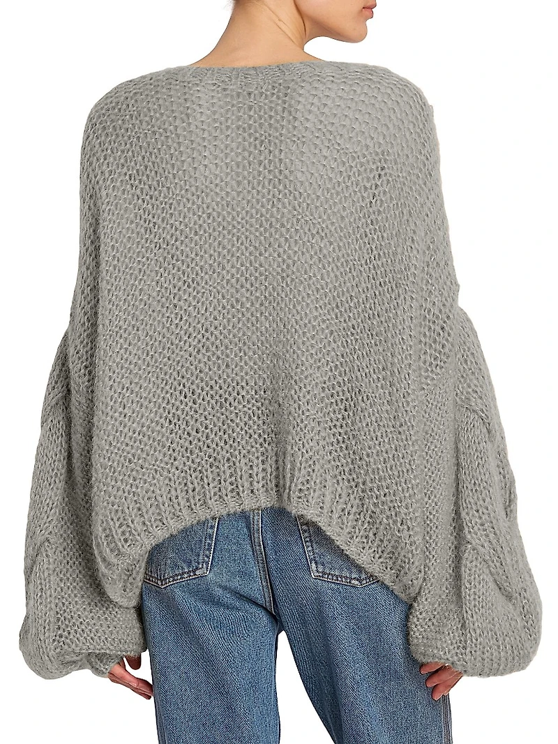 Anagram Mohair-Blend Logo Sweater