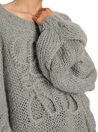 Anagram Mohair-Blend Logo Sweater