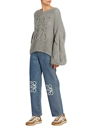 Anagram Mohair-Blend Logo Sweater