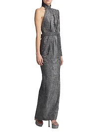 Quinn One-Sleeve Column Gown