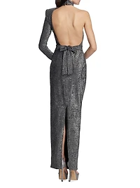 Quinn One-Sleeve Column Gown