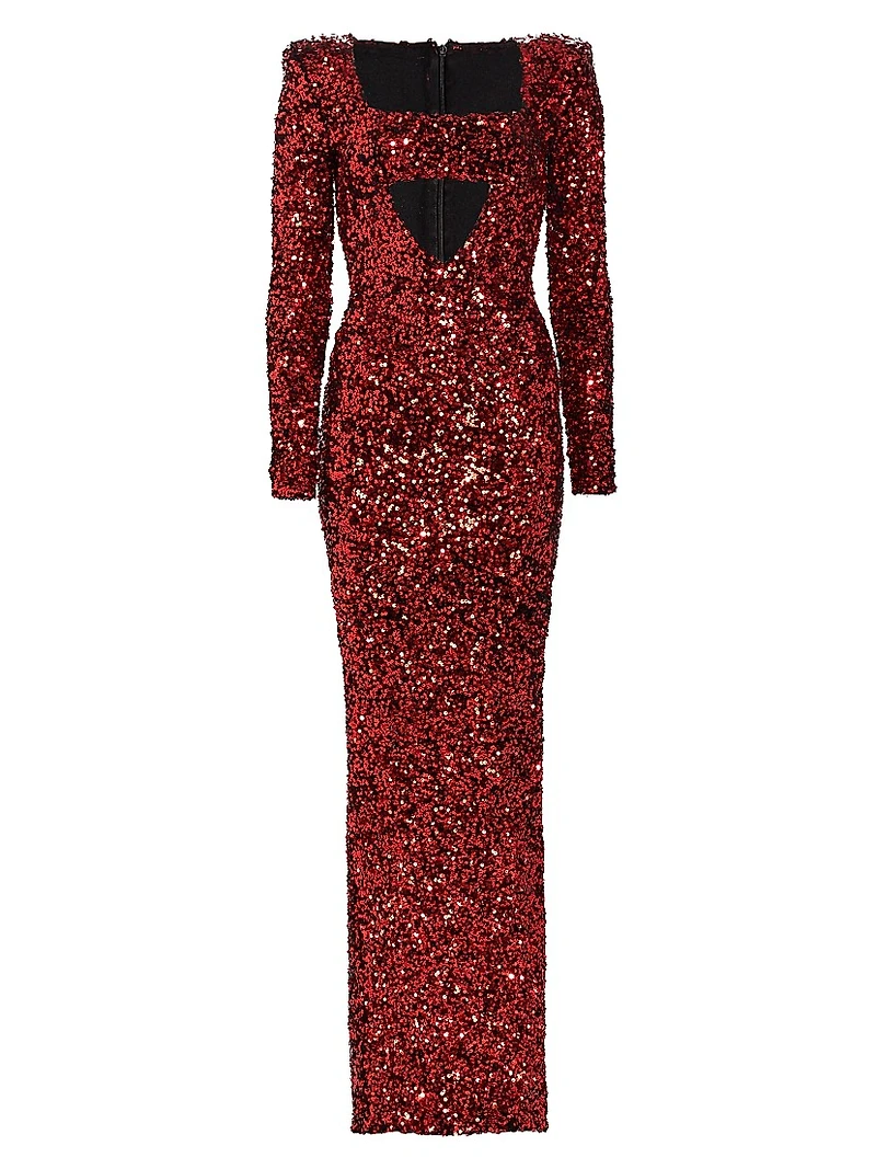 Charleston Cut-Out Sequined Gown